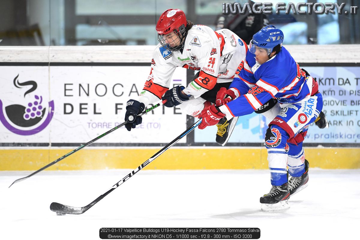 2021-01-17 Valpellice Bulldogs U19-Hockey Fassa Falcons 2780 Tommaso Salvai
